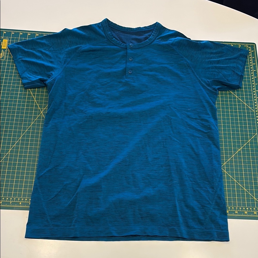 Men's Blue Henley Shirt